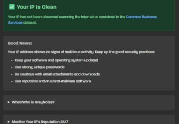 Как легко и быстро проверить свой IP-адрес. GreyNoise Labs запустила сервис GreyNoise IP Check, проверяющий адрес на подозрительную активность 