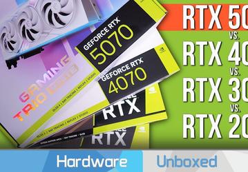 Какая из GeForce RTX xx70 была лучшей? Тесты Hardware Unboxed показывают, какой прирост мы получали при переходе на новое поколение 