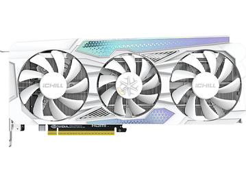 Одна из самых больших GeForce RTX 5060, при этом с короткой и странно обрезанной печатной платой. Представлена Inno3D RTX 5060 iChill