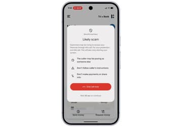 Google тестирует функцию Android, которая предупредит о мошенничестве при определённых сценариях и даст время подумать