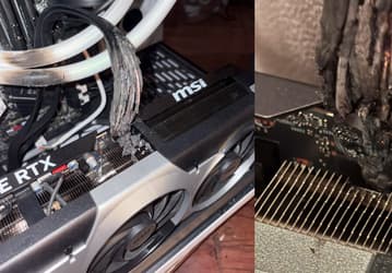 Очередная GeForce RTX 5090 натурально загорелась. Пользователь был рядом и успел предотвратить пожар
