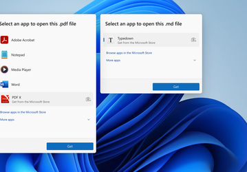 Это действительно полезная новая функция Windows 11. ОС будет предлагать ПО из магазина Microsoft Store при попытке открыть файл с неподдерживаемым расширением