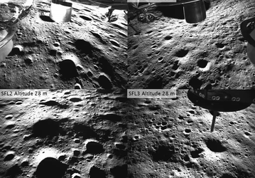 NASA впервые получило детальные изображения воздействия лунного модуля на реголит при посадке