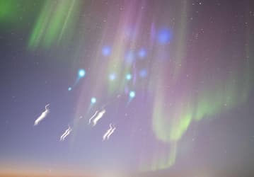 Две ракеты NASA с цветными трассерами изучили северные сияния на Аляске