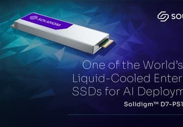 Это SSD с жидкостным охлаждением и поддержкой горячей замены. Solidigm представила D7-PS1010 E1.S eSSD для ИИ-серверов