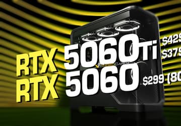 Представлены народные видеокарты GeForce RTX 5060 Ti и GeForce RTX 5060 по цене от 300 долларов