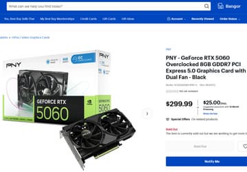 Наконец-то GeForce RTX 50 дешевле 300 долларов. В онлайн-магазине уже засветилась RTX 5060