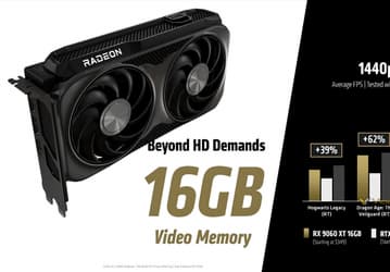 Официально: Radeon RX 9060 XT 16 GB чуть медленнее GeForce RTX 5060 Ti 16 GB в играх при разрешении 1440p, но при этом на 100 долларов дешевле