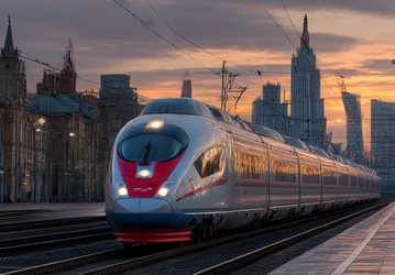 До 400 км/ч, из Москвы в Санкт-Петербург за 2 часа 15 минут. Сварка первого поезда ВСМ начнётся уже в сентябре 2025
