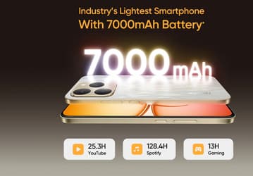 7000 мАч, 60 Вт, плоский экран AMOLED 120 Гц, IP69 и довольно компактный корпус. Представлен недорогой Realme 15T