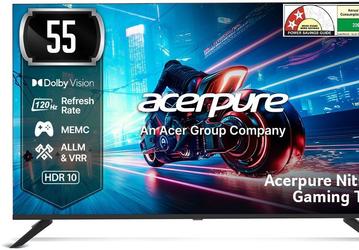 4K QLED, Dolby Atmos и Google TV, до 50 Вт звука, от 210 долларов. Представлены игровые телевизоры Acerpure Nitro