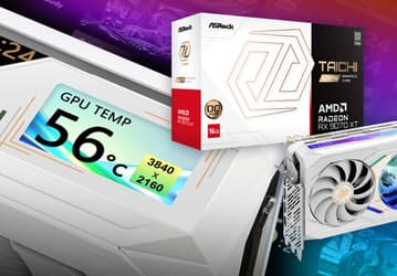 Видеокарта ASRock Radeon RX 9070 XT Taichi White получила небольшой экран и пожароопасный разъём 12V-2x6