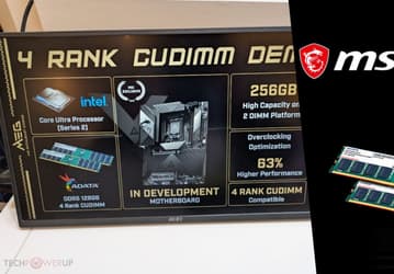 MSI и Gigabyte показали, как их платы работаю с новой четырёхранговой памятью CQDIMM DDR5 объёмом по 128 ГБ на модуль