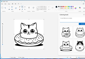 Microsoft Paint теперь может генерировать раскраски с помощью ИИ