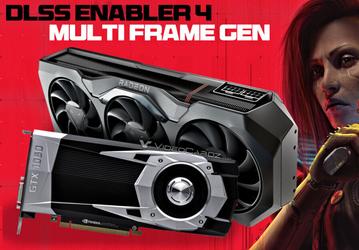 Это ПО позволяет смешивать видеокарты Radeon, апскейлер FSR и многокадровую генерацию от Nvidia DLSS. DLSS Enabler работает с любыми современными GPU 