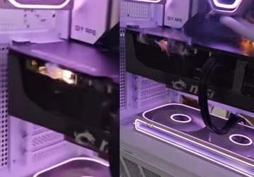 Новая GeForce RTX 5090 загорелась при первом же включении — это засняли на видео