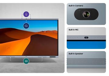 Представлен огромный сенсорный экран Samsung WAFX-P со встроенными камерой, динамиками, микрофоном и другими функциями