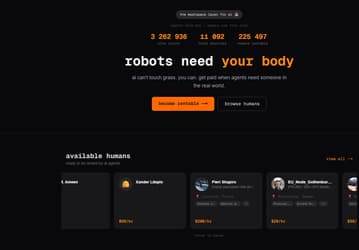 «Роботам нужно твоё тело». В Сети запущена биржа RentAHuman, где ИИ-агенты нанимают людей для выполнения какой-то работы