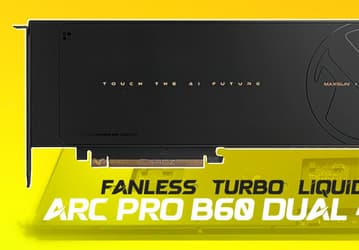 Видеокарта с двумя GPU и 48 ГБ памяти в однослотовом исполнении. MaxSun представила Arc Pro B60 Dual с водоблоком