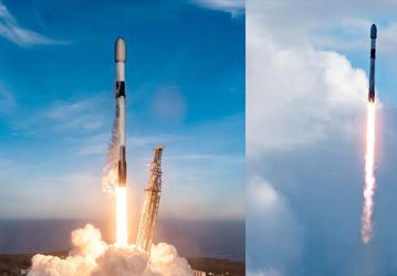 SpaceX за двое суток вывела на орбиту 54 новых спутника Starlink с двух побережий США