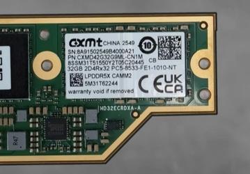 Модуль LPDDR5X LPCAMM2 на 32 ГБ от Changxin Memory впервые показали вживую