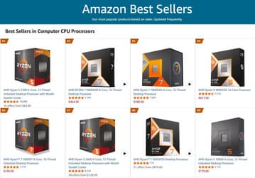 Новый флагманский процессор AMD Ryzen 9 9950X3D2 Dual Edition за 900 долларов продается лучше любого CPU Intel — согласно статистике продаж Amazon