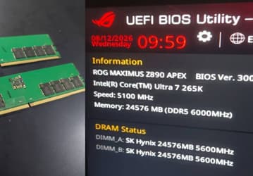 Asus показала работу новой памяти HUDIMM на своей плате. Раньше для экспериментов брали просто обычный модуль DDR5 и скотч