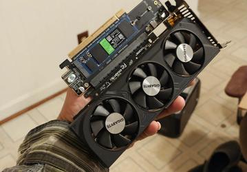 Это как удлинитель для подключения видеокарты, только со слотами для SSD. Адаптер позволяет подключить к одному слоту PCIe и видеокарту, и два накопителя