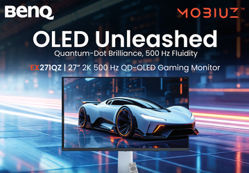 500 Гц и QD-OLED: представлен монитор BenQ Mobiuz EX271QZ