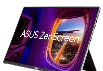 Один кабель — два устройства: Asus показала OLED-монитор ZenScreen MQ16FC, который заряжает ноутбук