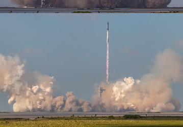 Более мощный Starship V3 взлетает чище: появилось сравнение запусков с  разных площадок SpaceX