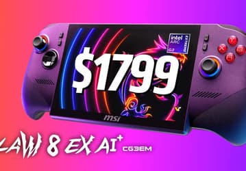 Да, процессор Intel Arc G3 Extreme сделает портативную консоль очень производительной, но за MSI Claw 8 EX AI+ просят почти 2000 долларов