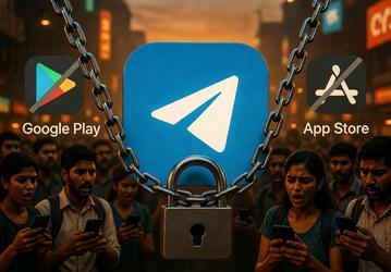 Пользователи в Индии сообщают, что блокировку Telegram так и не сняли, а приложение не вернулось в Google Play Store и App Store