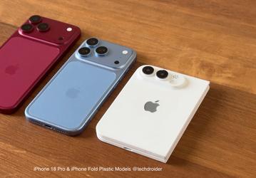 Линейка iPhone в 2026 году будет выглядеть так: появилось общее живое фото макетов iPhone 18 Pro и Pro Max, а также iPhone Fold
