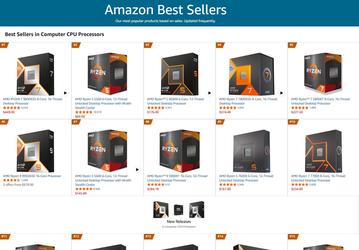 Intel можно списывать со счетов? Топ-15 процессоров на Amazon представлен исключительно моделями AMD