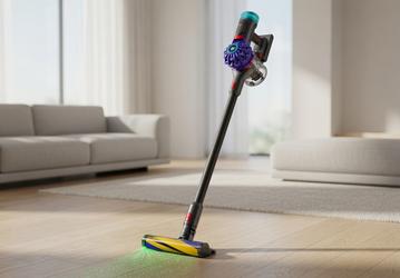 Представлен пылесос Dyson V10 Optic, который показывает пыль и работает час без подзарядки