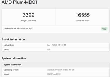 Процессор AMD Zen 6 Medusa Point APU показал лучший результат в однопоточном тесте Geekbench среди мобильных x86-чипов