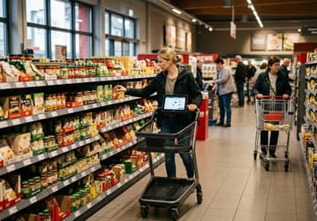 Тележки с экранами увеличили средний чек на 32% в немецком супермаркете — но причинность не доказана
