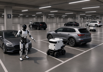 Роботы Hyundai начали расставлять машины на парковках в Сеуле