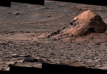 Curiosity передал снимки необычного «острова» на Марсе: останец высотой 6 м пережил миллионы лет эрозии