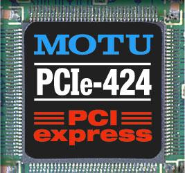 PCI Express версия интерфейсной звуковой карты MOTU PCIe-424 для Mac и PC (!)