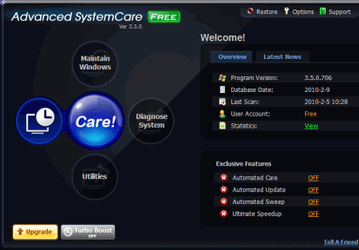 Утилиты: Advanced SystemCare 3 v.3.6.1