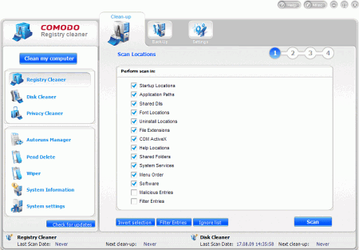 Чистильщики: COMODO System Cleaner v.2.2.135611.5