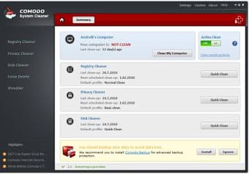 Чистильщики: COMODO System Cleaner v.3.0.167886.37
