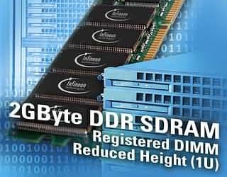 Infineon представила 1 Гб и 2 Гб модули DDR SDRAM