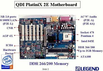 i845E плата PlatiniX 2E от Legend QDI