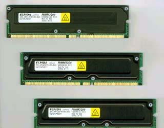 32-битные RDRAM PC800 модули от Elpida