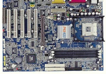 The first VIA Apollo P4X400 board  P4PB 400 from VIA