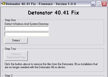Исправление, устраняющее проблемы при установке Detonator 40.41 поверх 30.xx