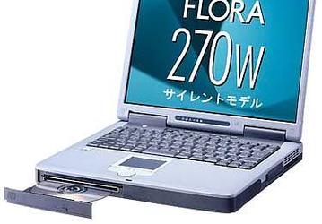 Ноутбук Hitachi FLORA 270W с водяным охлаждением на 2,2 ГГц Mobile Pentium 4-M